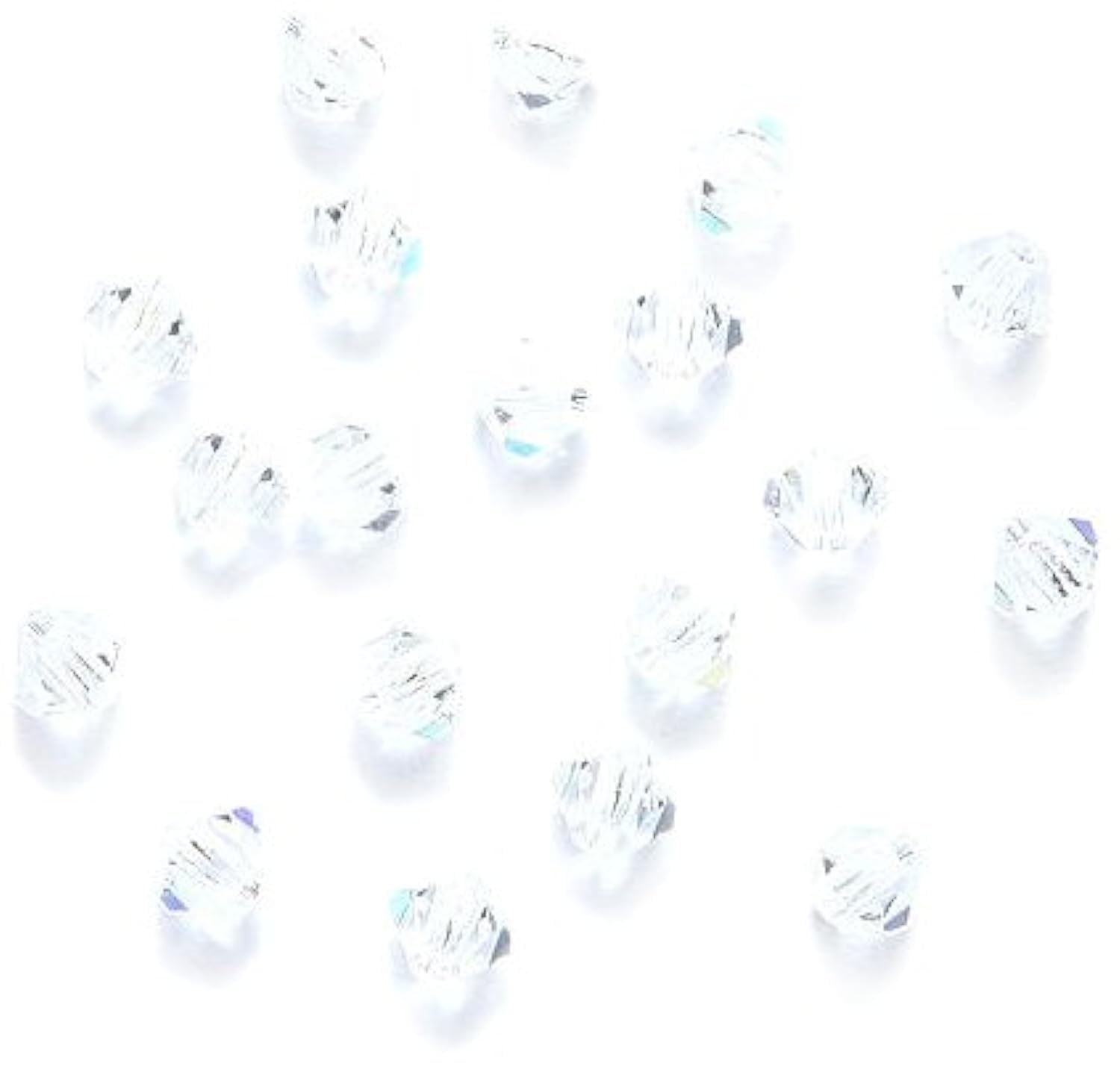 PRECIOSA 4-Mm Czech Crystal Diamond/Bicone Bead, Crystal, 144-Piece