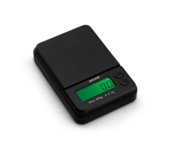 Truweigh Gauge Digital Mini Scale – (600g x 0.1g – Black) – Digital Travel Scale – Mini Di