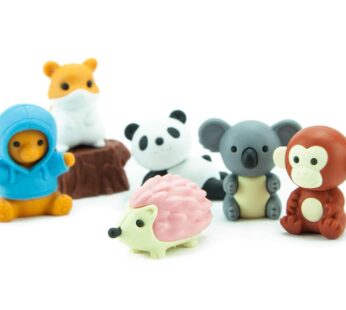 Iwako Japanese Kawaii Animal Eraser Set