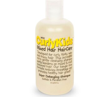 CurlyKids Mixed Haircare Super Detangling Shampoo, Yellow, 8 Fl Oz