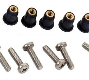 M5 Neoprene Well Nut M5 with 20mm Stainless Steel Pozi Screw (Pack 6) (E)