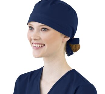 WonderWink Unisex Tie Back Scrub Cap, Navy, One Size