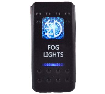 ESUPPORT Car Blue LED Fog Light Rocker Toggle Switch ON OFF 12V 20A, 24V 10A