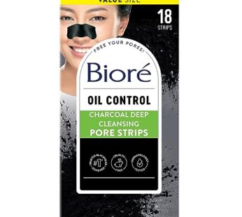 Bior? Charcoal, Deep Cleansing Pore Strips, Nose Strips for Blackhead Removal on Oily Skin