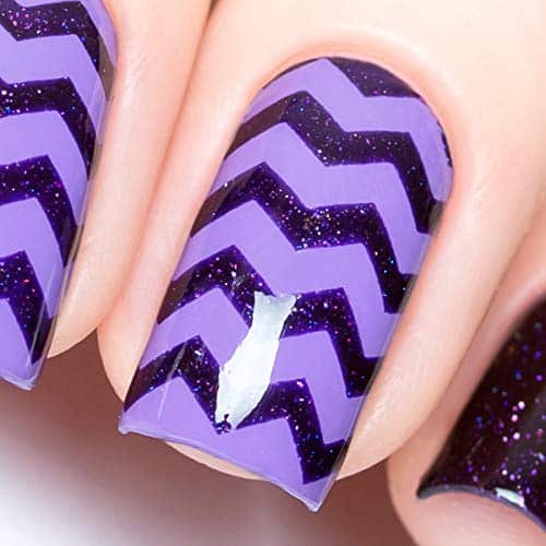 Whats Up Nails - Regular Zig Zag Vinyl Tape Stencils for Nail Art Design (2 Sheets, 244 St - Image 2