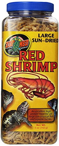 Zoo Med Large Sun-Dried Red Shrimp Aquatic Turtle Food, 5 oz.