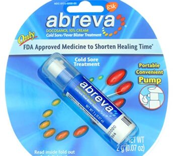 Abreva 2grm Pump Size 1ct Abreva Cold Sore Treatment