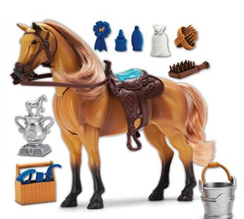 Sunny Days Entertainment | Quarter Horse with Moveable Head, Realistic Sound and 14 Groomi