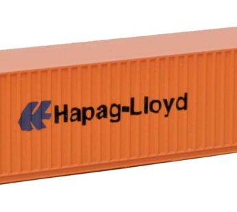 Walthers SceneMaster N Scale Model of Hapag Lloyd 40′ Hi Cube Ribbed Side Container,949-88