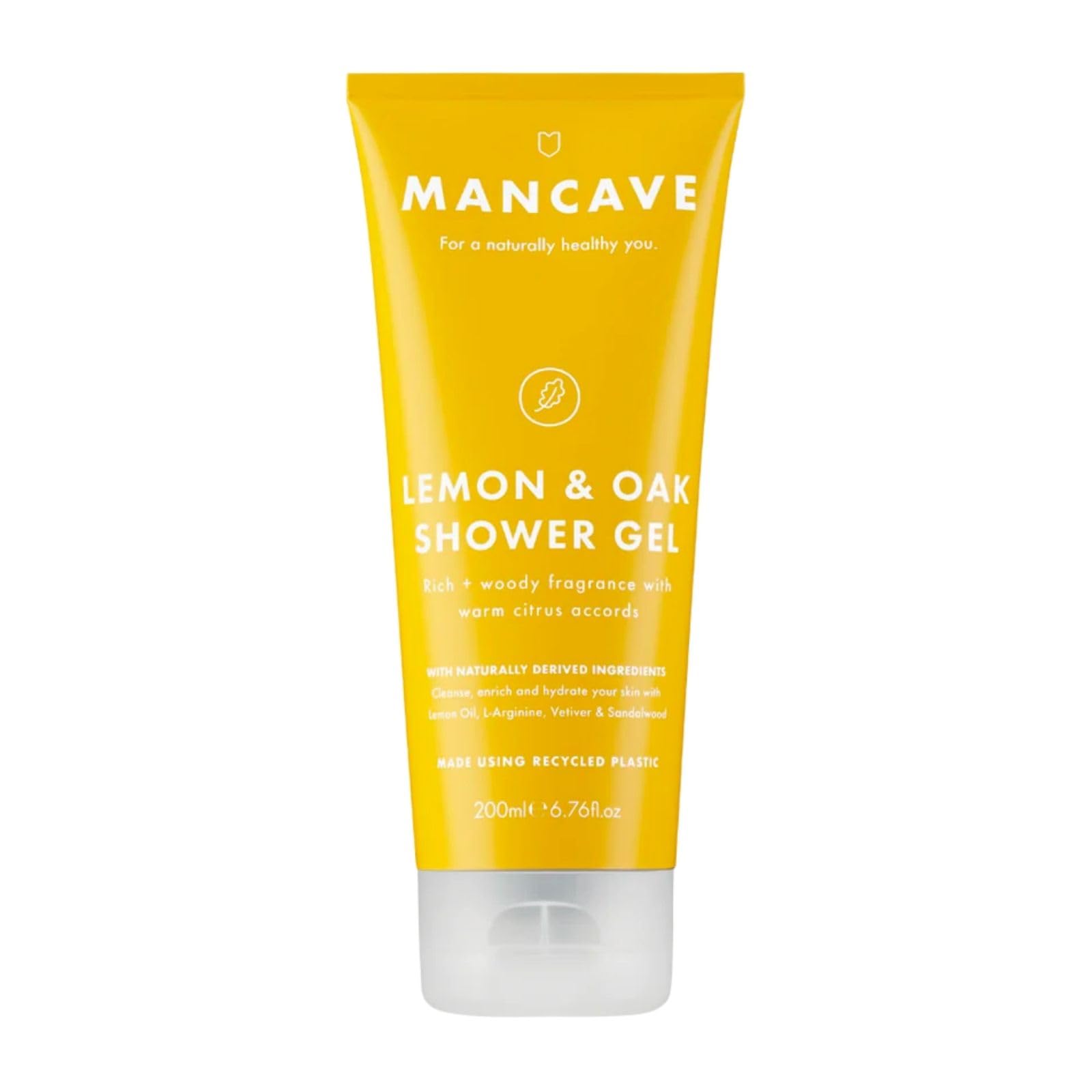 ManCave Natural Lemon & Oak Shower Gel 200ml - Image 2