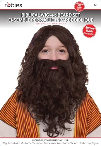 Forum Novelties boys Forum Biblical and Beard Set Costume Wig, Brown, Standard US - Image 2