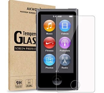 AKWOX (Pack of 2) Screen Protector for iPod Nano 7 8th 0.33mm High Definition Clear Temper