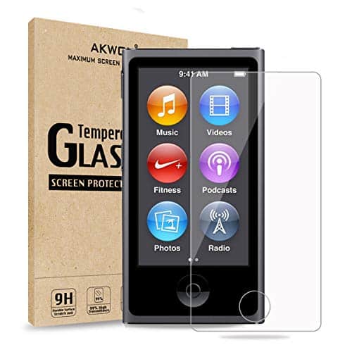 AKWOX (Pack of 2) Screen Protector for iPod Nano 7 8th 0.33mm High Definition Clear Temper