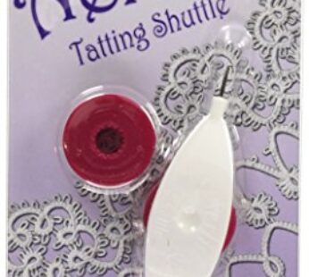 Handy Hands Aerlit Tatting Shuttle with 2 bobbins SHH436 Vanilla Raspberry