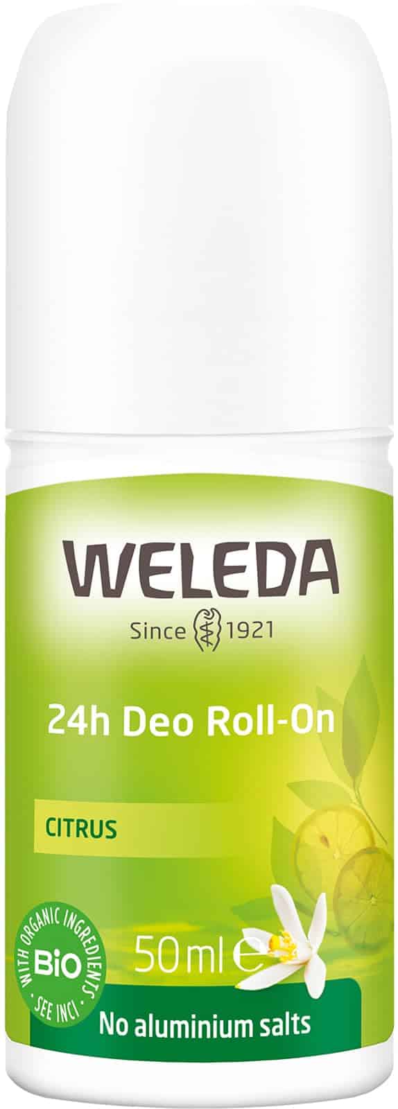 Weleda 24 Hour Roll-On Deodorant, Citrus,Yellow 1.7 Fluid Ounce