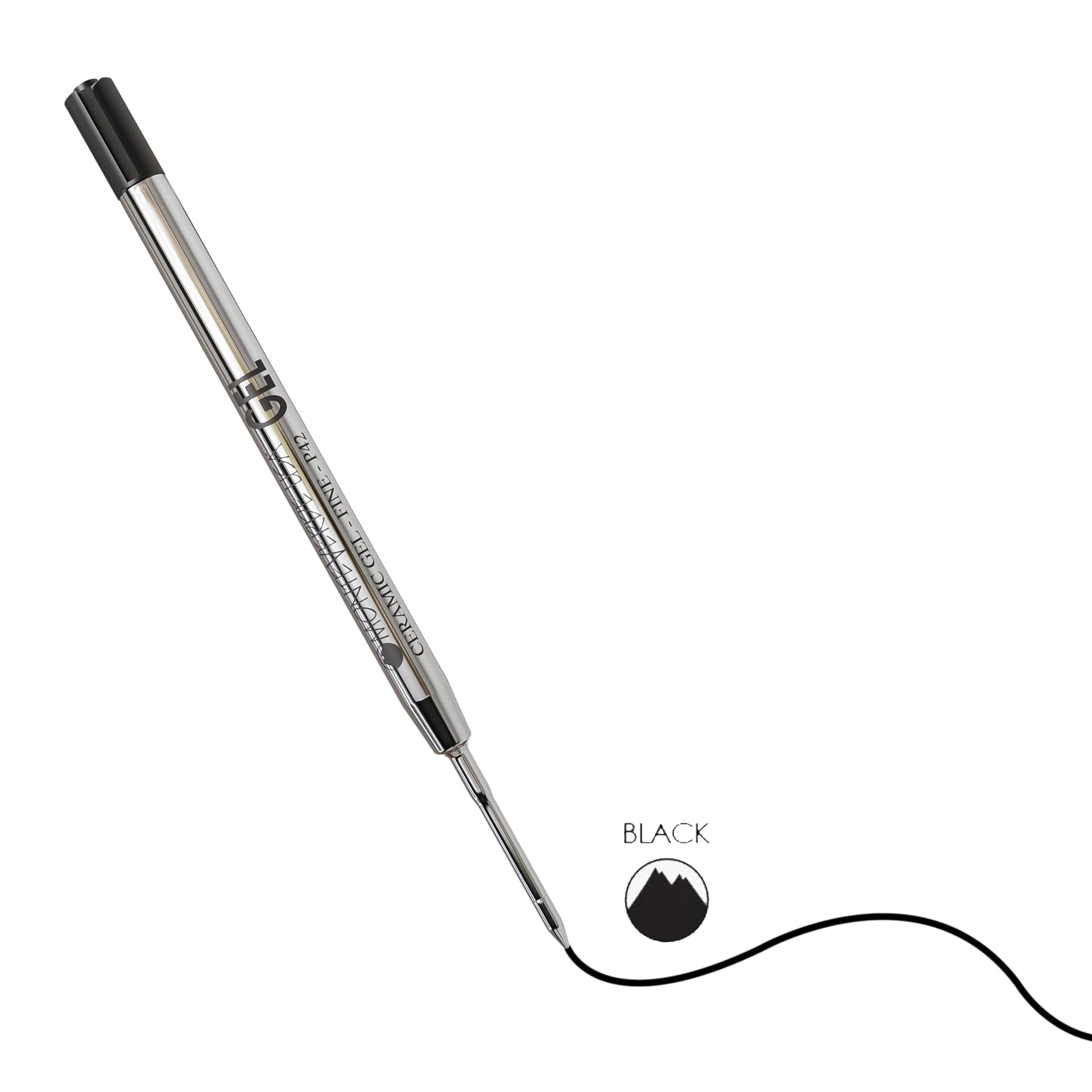 Monteverde Capless Gel Ballpoint Refill to Fit Parker Ballpoint Pens, Fine Point, Black, 2 - Image 4