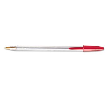 BIC Cristal Xtra Smooth Ballpoint Pen, Medium Point (1.0mm), Red, 12-Count