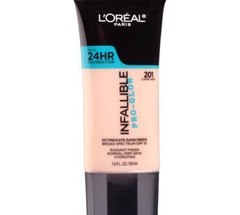L’Oreal Paris Makeup Infallible Up to 24HR Pro-Glow Foundation, Classic Ivory, 1 Ounce
