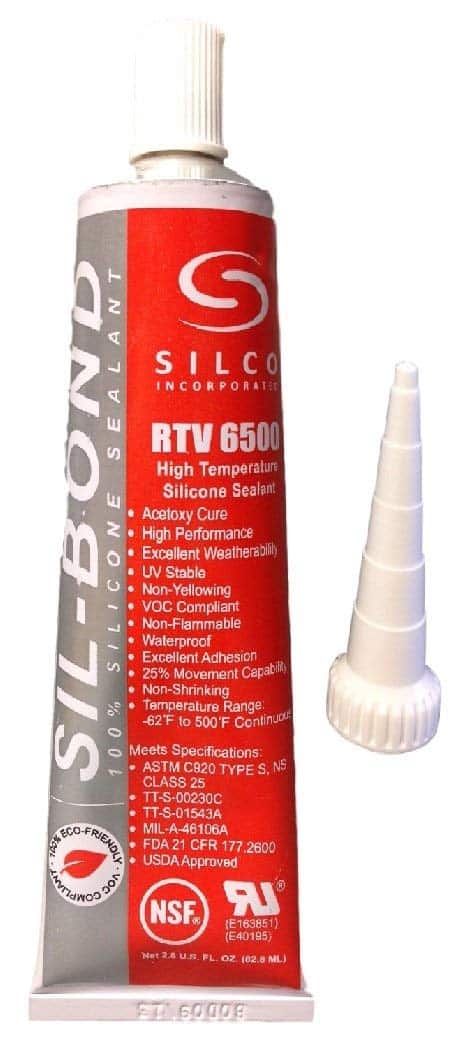 Sil-Bond RTV 6500 High Temperature Industrial Construction Grade Silicone - Red (2.8oz) - Image 2