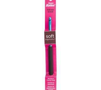 Susan Bates Silvalume Soft Handle Aluminum Crochet Hook 5.5″-size H8/5mm