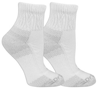 Dr. Scholl’s womens Advanced Relief (2pk) Casual Sock, White, One Size US