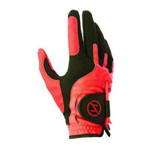 Zero Friction Men’s Golf Gloves, Right Hand, One Size, Red