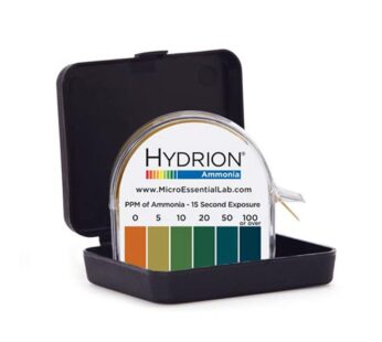 Micro Essential Lab AM-40 Hydrion Ammonia Meter Test Paper Roll, 0 to 100ppm Range, 15′ Le