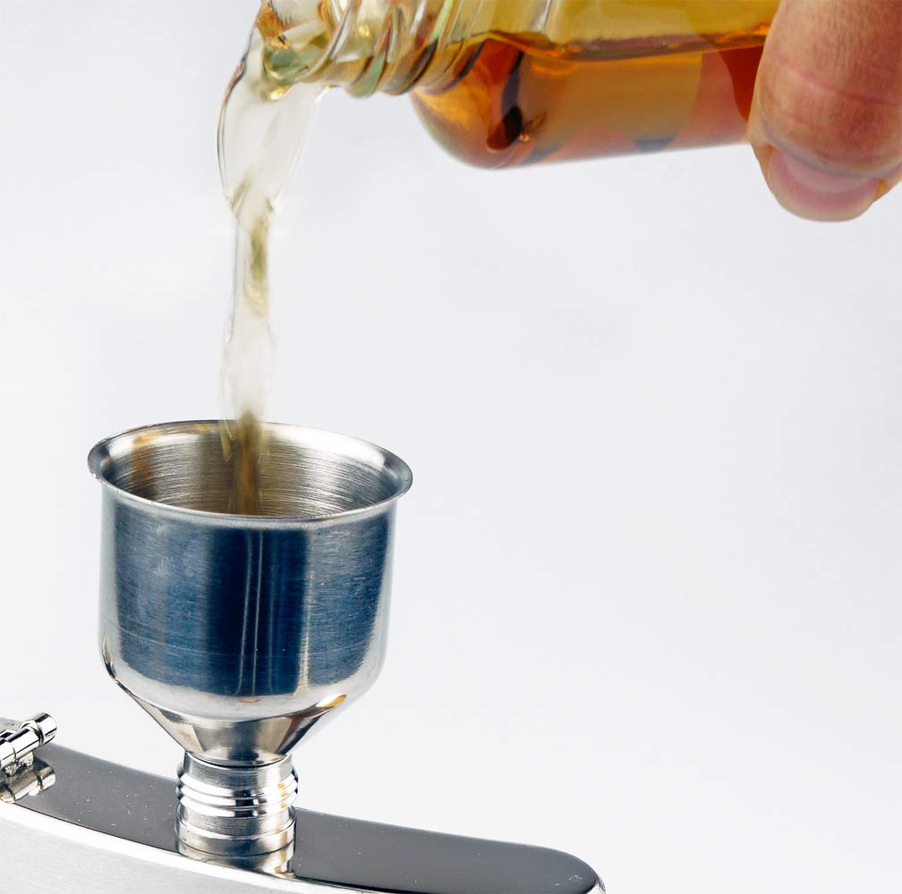 SE Stainless Steel Funnel for Flasks, Small Metal Funnel for Filling Drinking Liquor Flask - Image 3