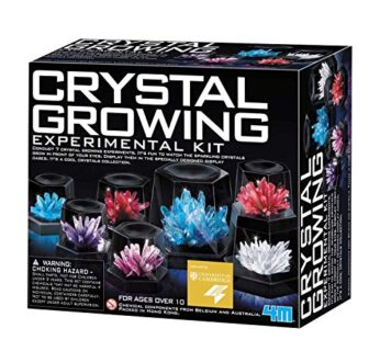 4M 7 Crystal Growing Science Experimental Kit with Display Cases – Easy DIY STEM Toy Lab E