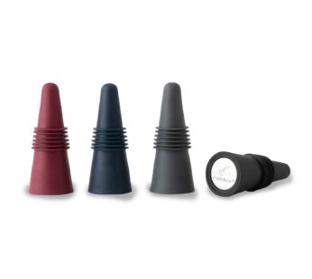 Rabbit W6121 Bottle Stoppers, Set of 4, Multicolor