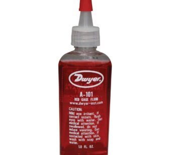 Dwyer? Red Gage Fluid, A-101, 1 oz Bottle, 826 Specific Gravity