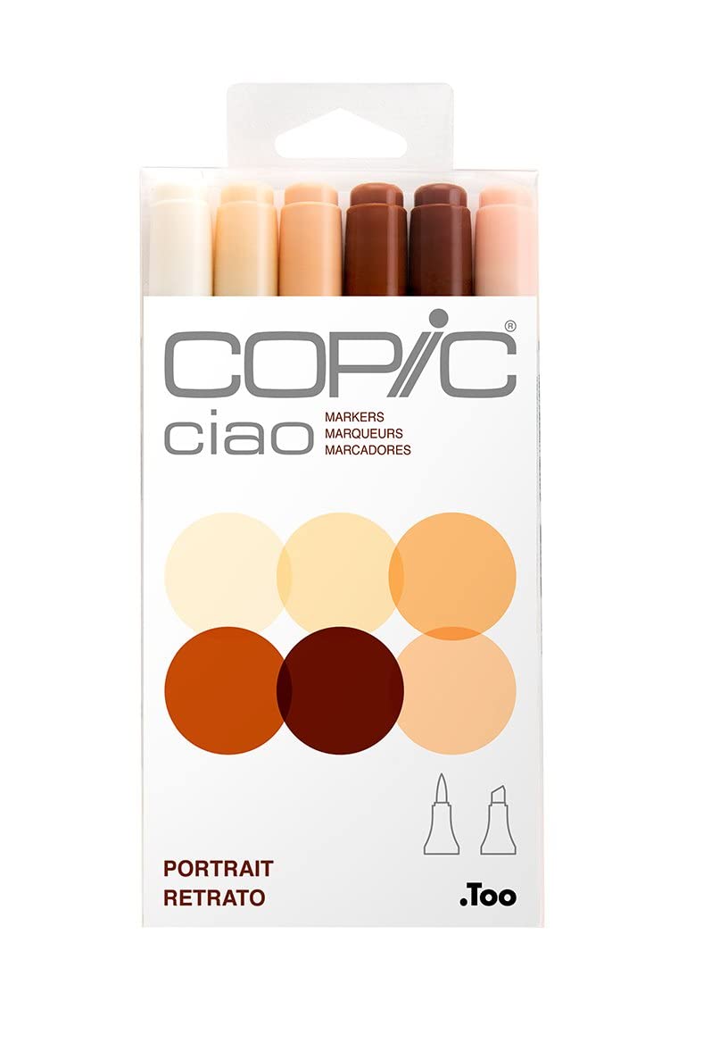 Copic I6-Skin Ciao Markers, Skin, Portrait, 6-Pack - Image 2