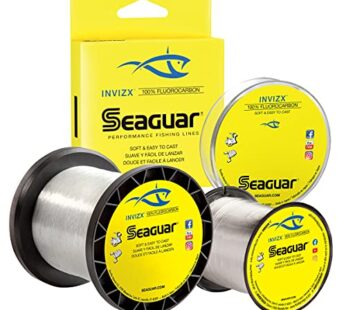 Seaguar InvizX 100% Fluorocarbon 200yd 17lb, Clear, One Size (17VZ200)