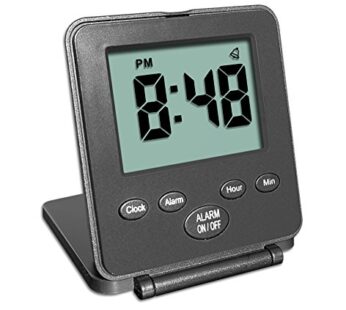 Digital Travel Alarm Clock – No Bells, No Whistles, Simple Basic Operation, Loud Alarm, Sn