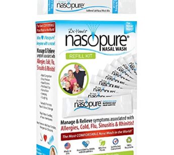 Nasopure Nasal Wash, Refill Kit, ?The Nicer Neti Pot? Sinus Wash Kit, Comfortable Nasal Ri