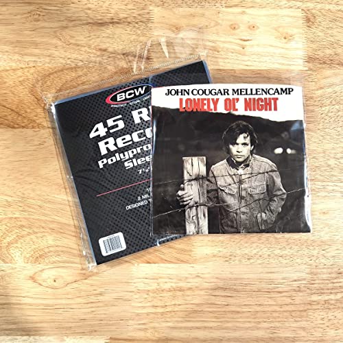 BCW 100 Vinyl 45 RPM 7" Record Poly Outer Record Sleeves | Album Covers | Crystal Clear | - Image 2