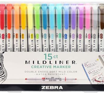 Zebra Pen Mildliner Double Ended Highlighter Set, Broad and Fine Point Tips, Assorted Ink