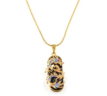 32GB USB Flash Drive Lovely Golden Dragon Thumb Drive with Crystal Pendant with Necklace U