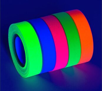 Glow King Blacklight Reactive Glow Tape | Premium UV Fluorescent Neon Party Gift for Event