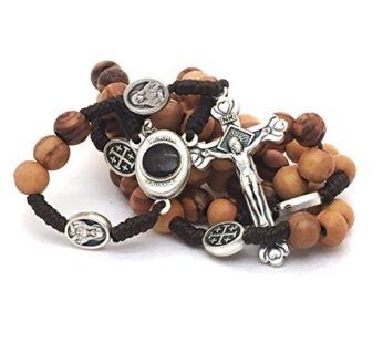 Olive Wood Rosary – Bethlehem Holy Soil, Christian Gift from Jerusalem