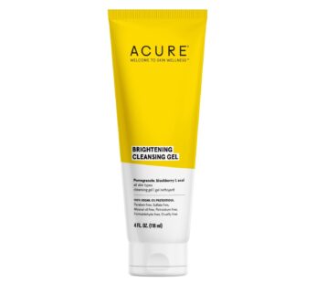 Acure Brightening Cleansing Gel – Vegan Cleanser for Radiant Skin – Pomegranate, Blackberr