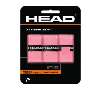 Head Xtreme Soft Racquet Overgrip Tennis Racket Grip Tape 3 Pack Pink, White, Pack US