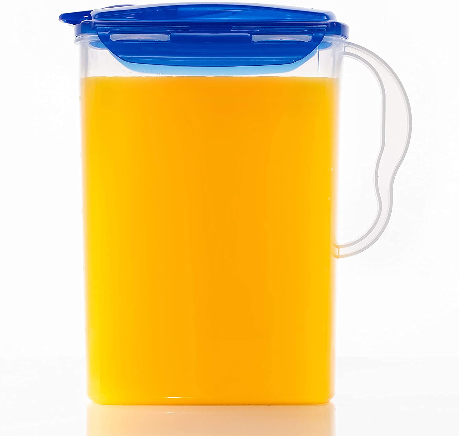 LocknLock Aqua Fridge Door Water Jug with Handle BPA Free Plastic Pitcher with Flip Top Li