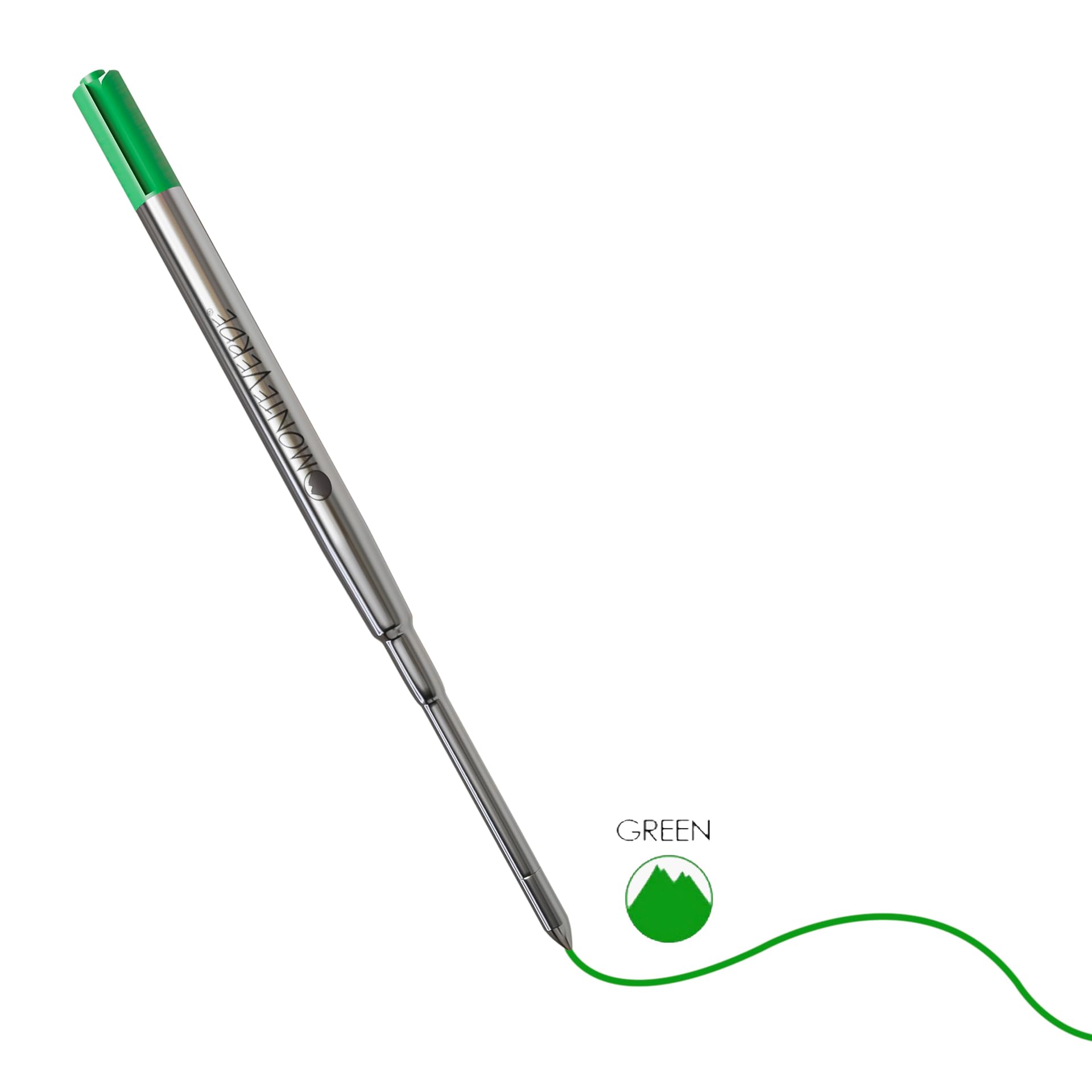 Monteverde Ballpoint Refill to Fit Parker Ballpoint Pens, Medium Point, Soft Roll, Green, - Image 4