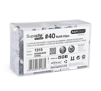 Rapesco Supaclip Stainless Steel Clip (Pack of 350) (1315),Silver