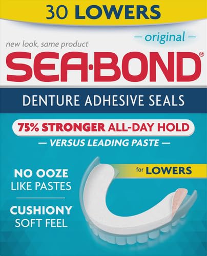 Sea Bond Secure Denture Adhesive Seals, Original Lowers, Zinc-Free, All-Day-Hold, Mess-Fre - Image 2