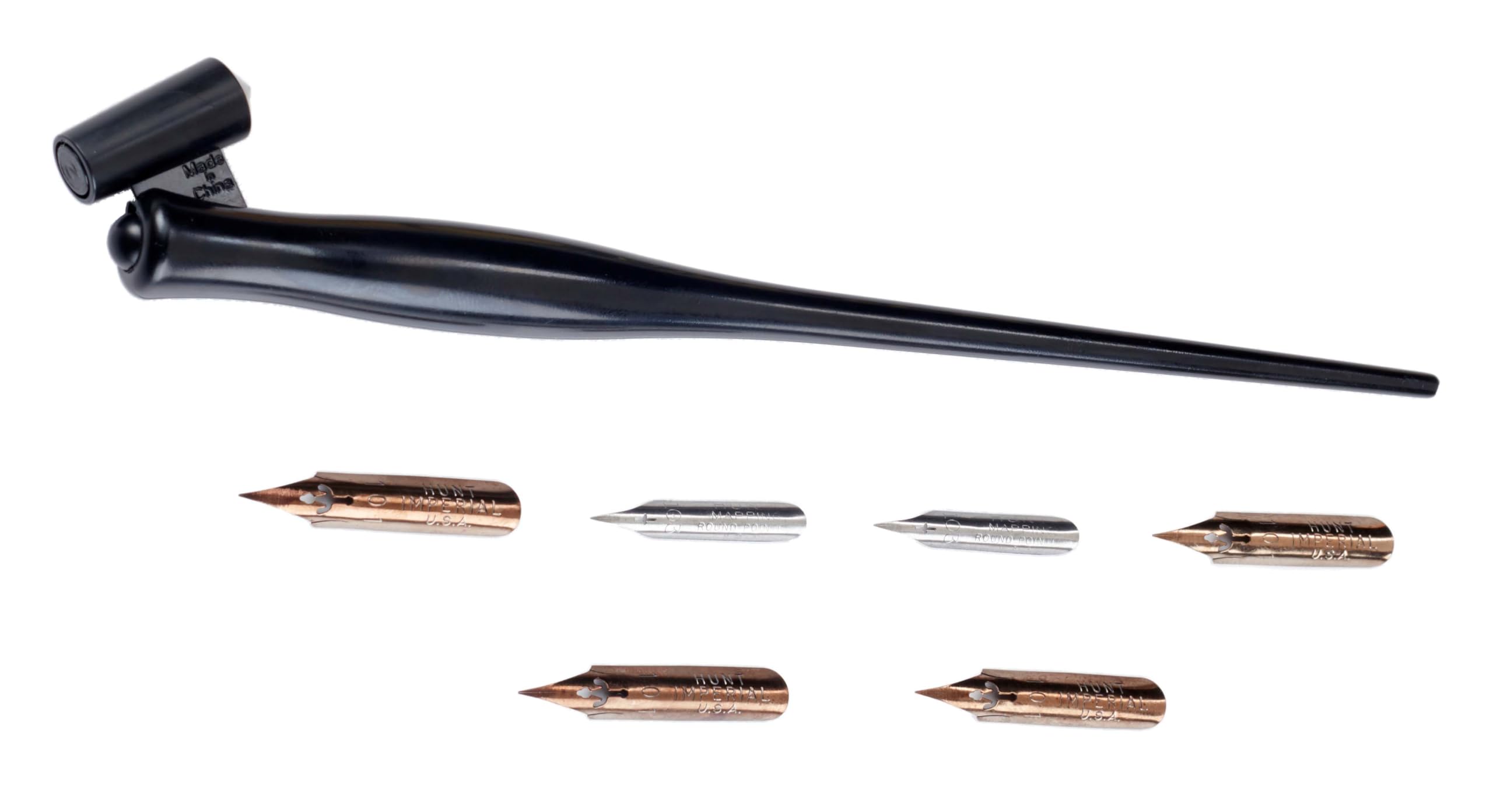 Speedball Oblique Pen Set - 1 Penholder w/ 4 Nibs, 2 Pen Points - Image 3