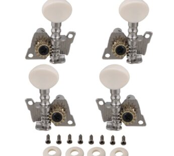 BQLZR 2R2L Tuning Peg Machine Head Tuners 4 String Guitar with creamy-white Button