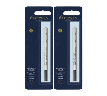 Waterman(R) Refill, Rollerball, Fine Point, 0.5 mm, Black (2-Pack)