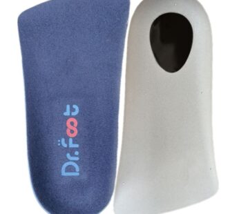 Dr. Foot’s 3/4 Length Orthotics Insoles with Self Adhesive for Correct Flat Feet, Fallen A